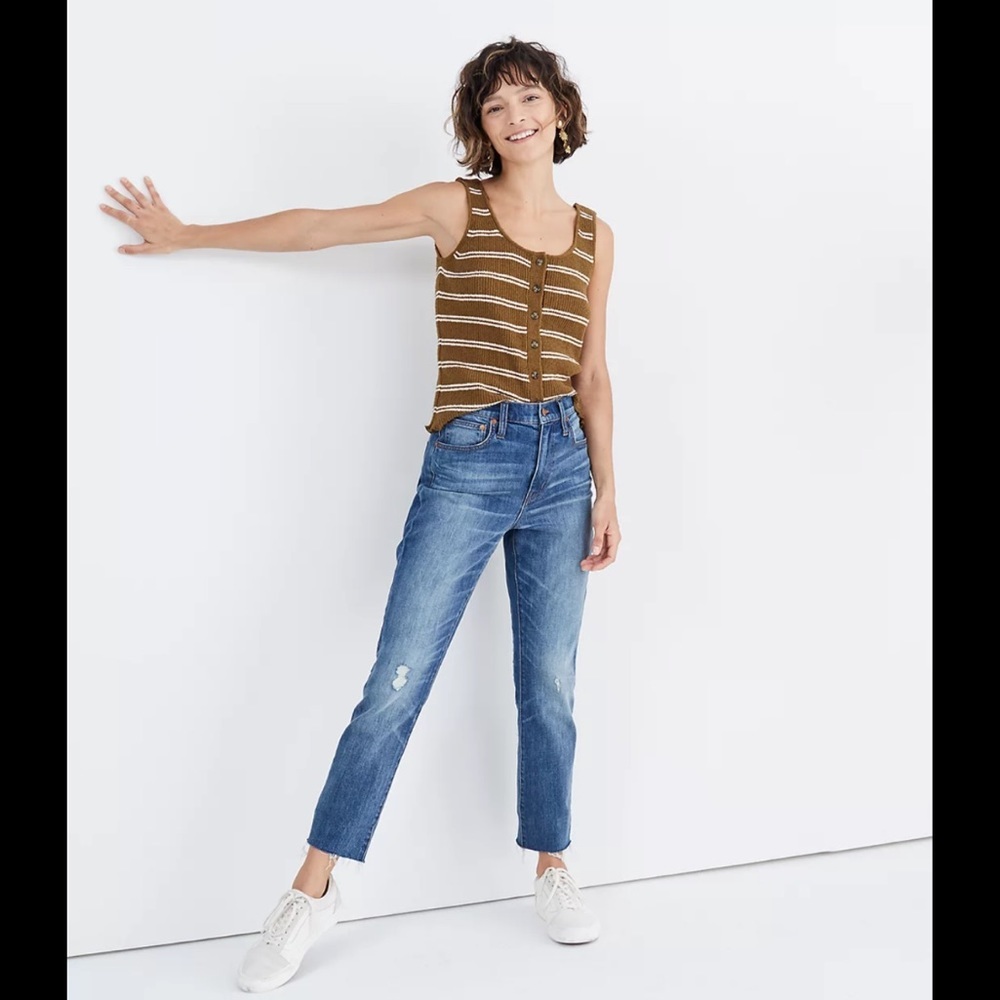 Madewell The High-Rise Slim Crop Boyjean Size 23